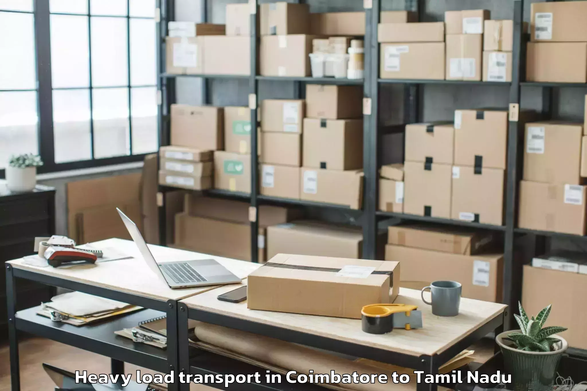 Professional Coimbatore to Valavanur Heavy Load Transport